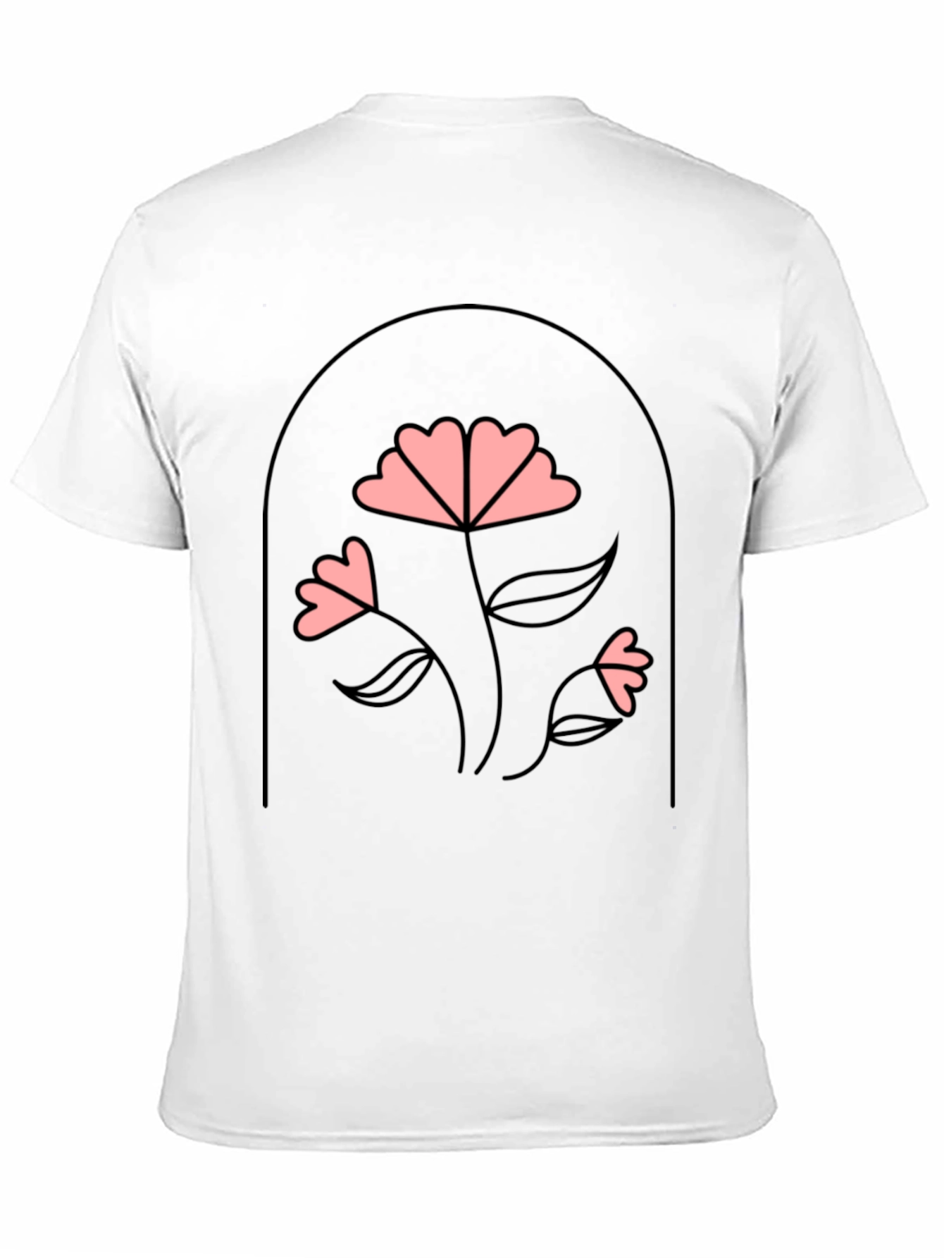 Floral Arch Graphic Tee - Black