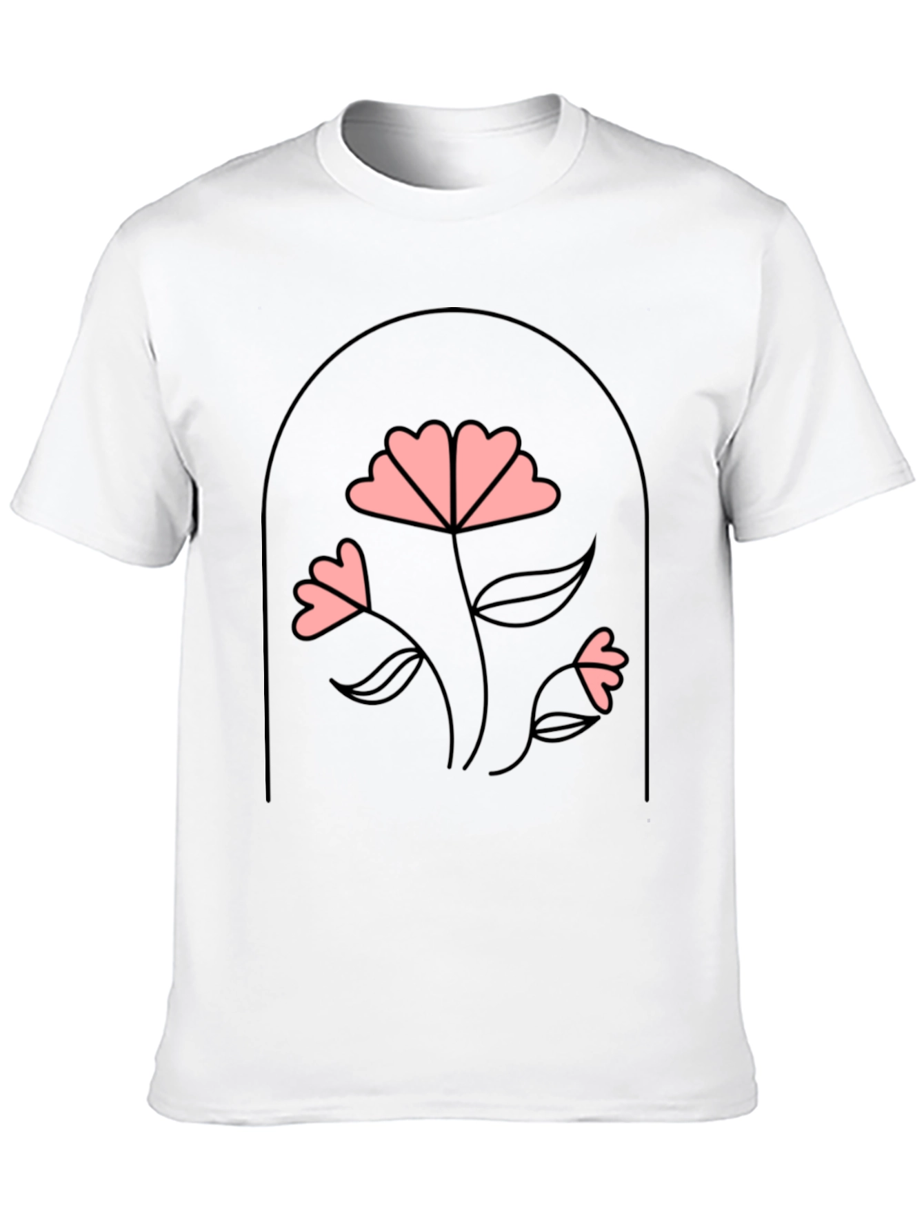 Floral Arch Graphic Tee - Black