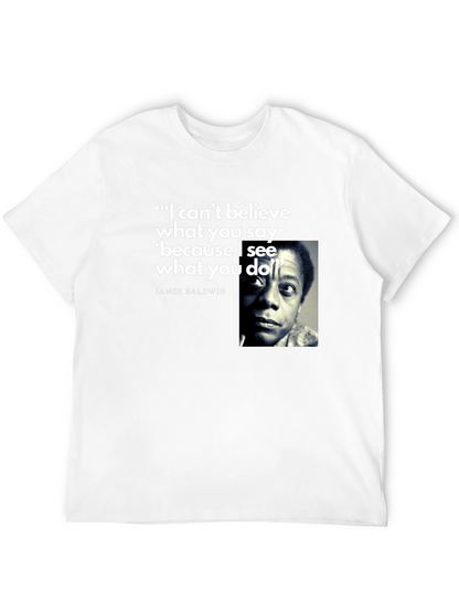 James Baldwin Quote Graphic T-Shirt - Black