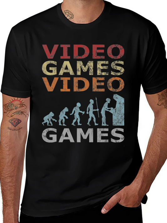 Retro Video Games Evolution T-Shirt