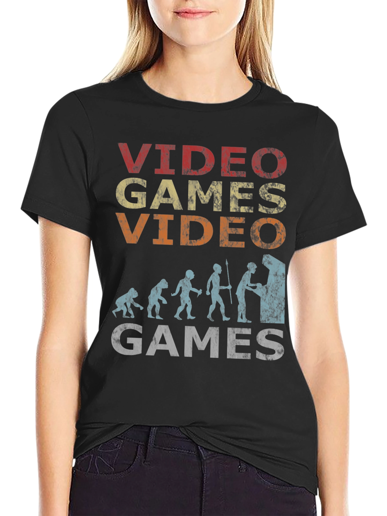 Retro Video Games Evolution T-Shirt