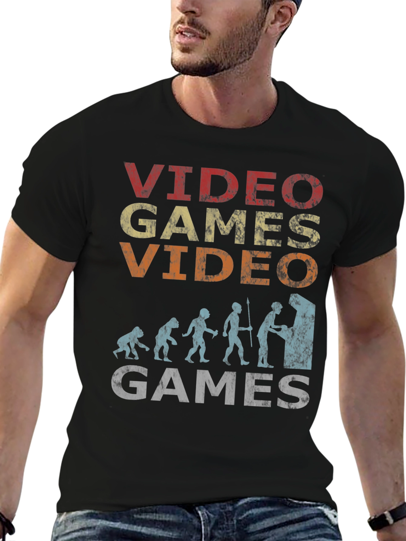 Retro Video Games Evolution T-Shirt