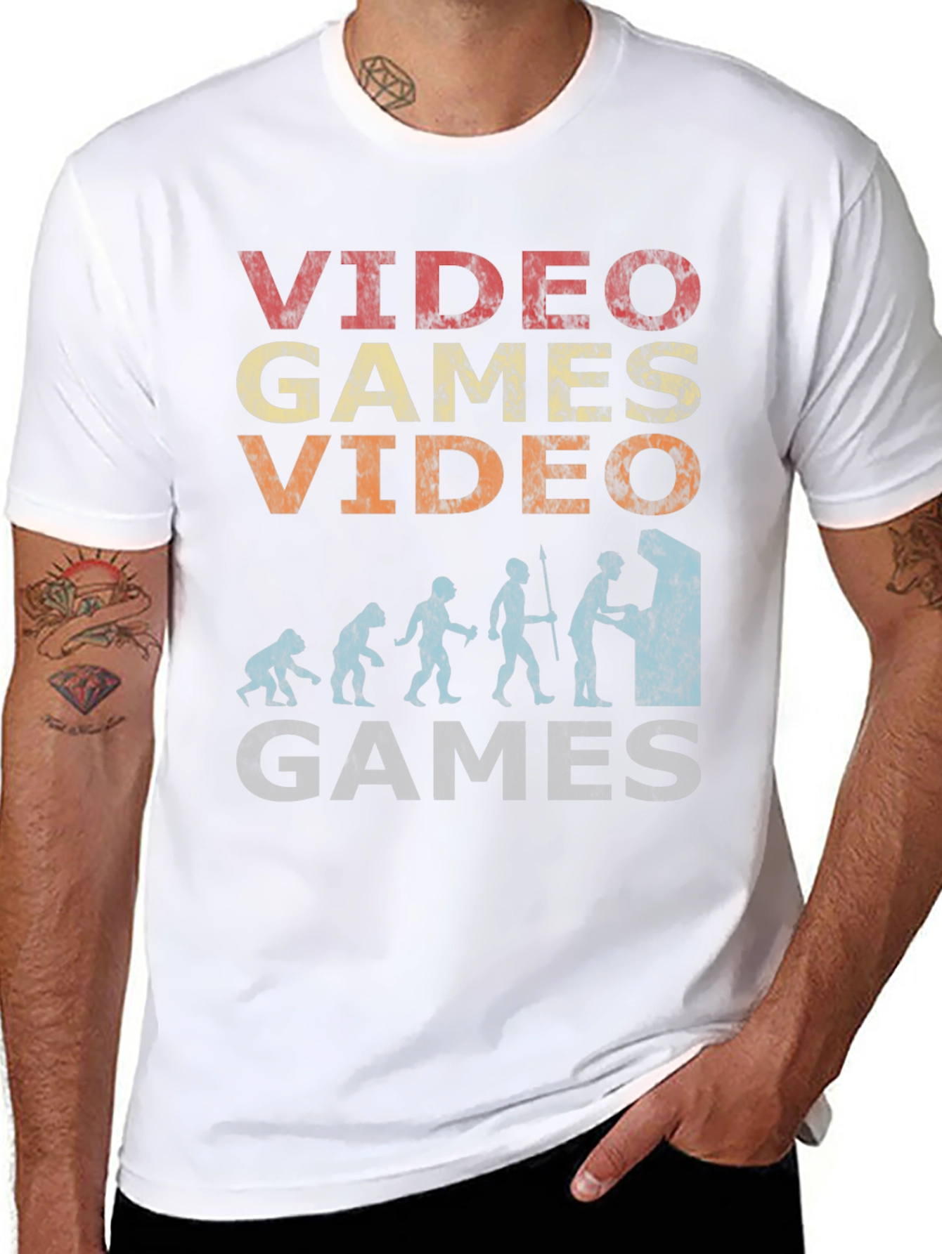 Retro Video Games Evolution T-Shirt