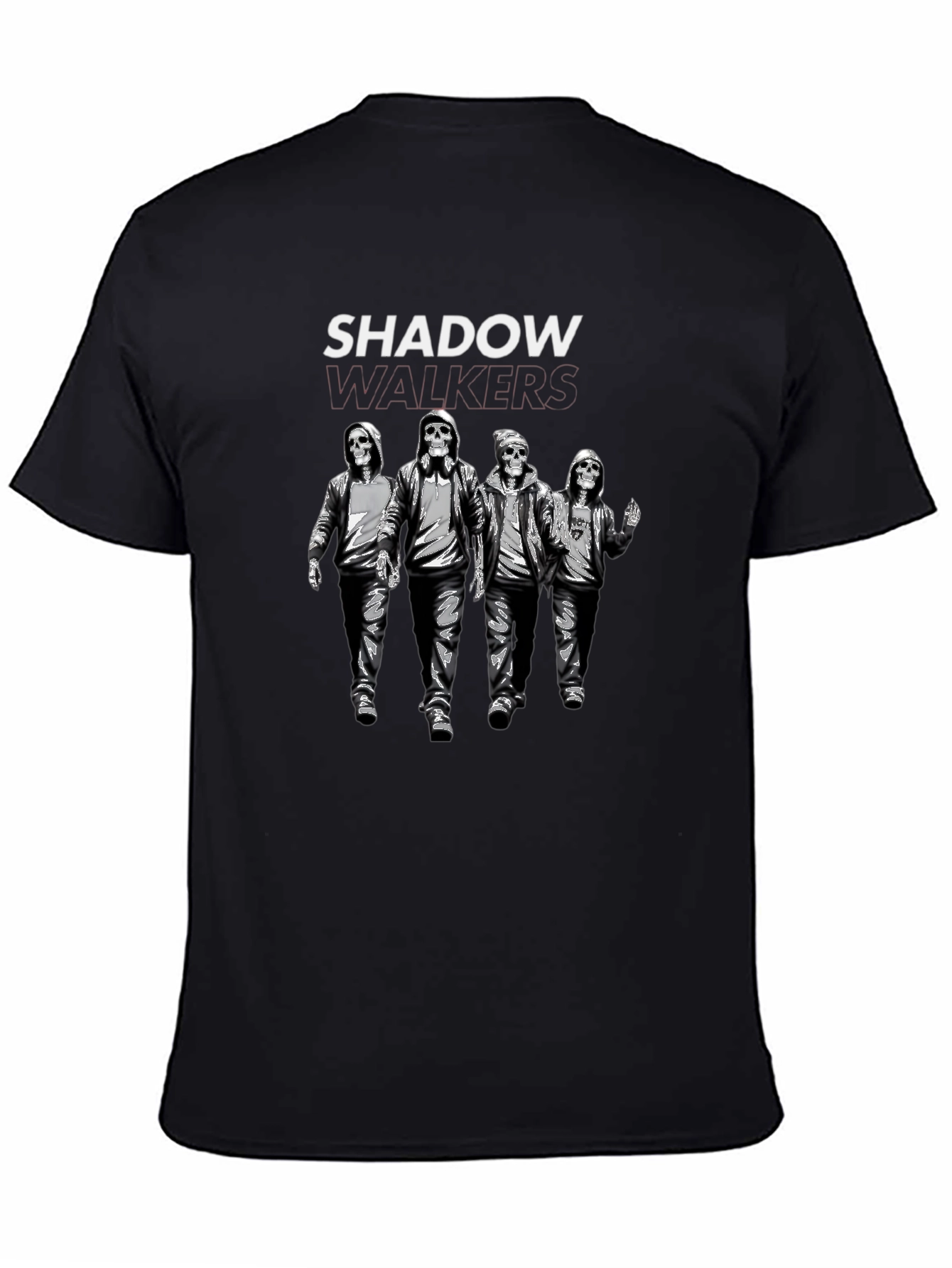 Shadow Walker Black Graphic T-Shirt