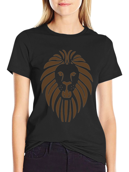 Lion Graphic Print Mens Black T-Shirt