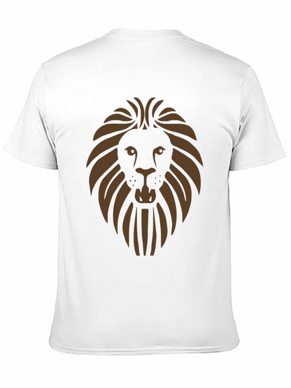 Lion Graphic Print Mens Black T-Shirt