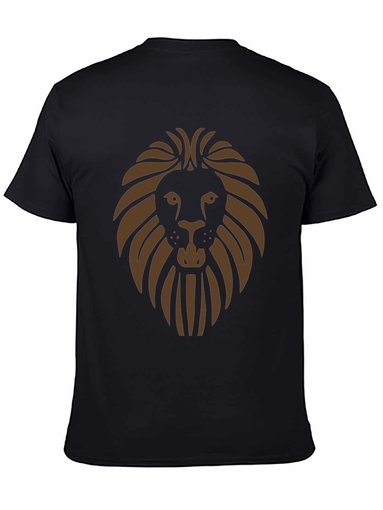 Lion Graphic Print Mens Black T-Shirt