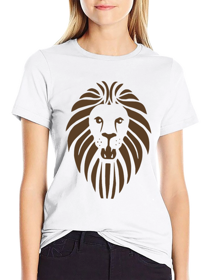 Lion Graphic Print Mens Black T-Shirt