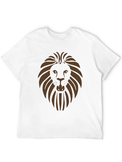 Lion Graphic Print Mens Black T-Shirt