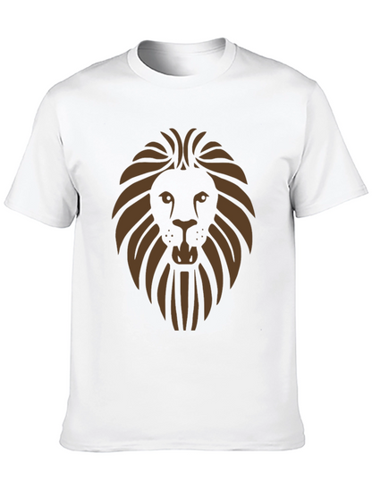 Lion Graphic Print Mens Black T-Shirt