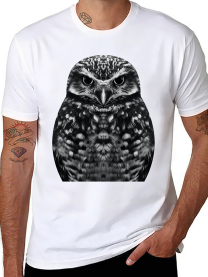 Owl Graphic T-Shirt - Black Cotton Tee