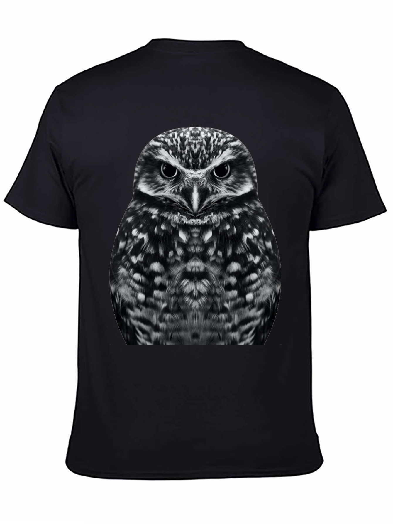 Owl Graphic T-Shirt - Black Cotton Tee
