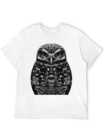 Owl Graphic T-Shirt - Black Cotton Tee