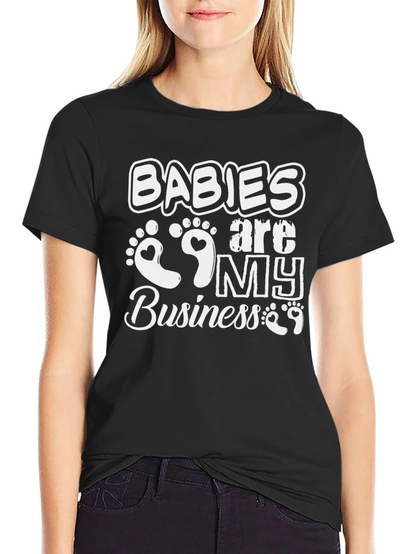 Babies are My Business Black Graphic Tee