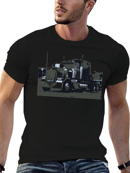 Truck Graphic Black T-Shirt - Classic Style