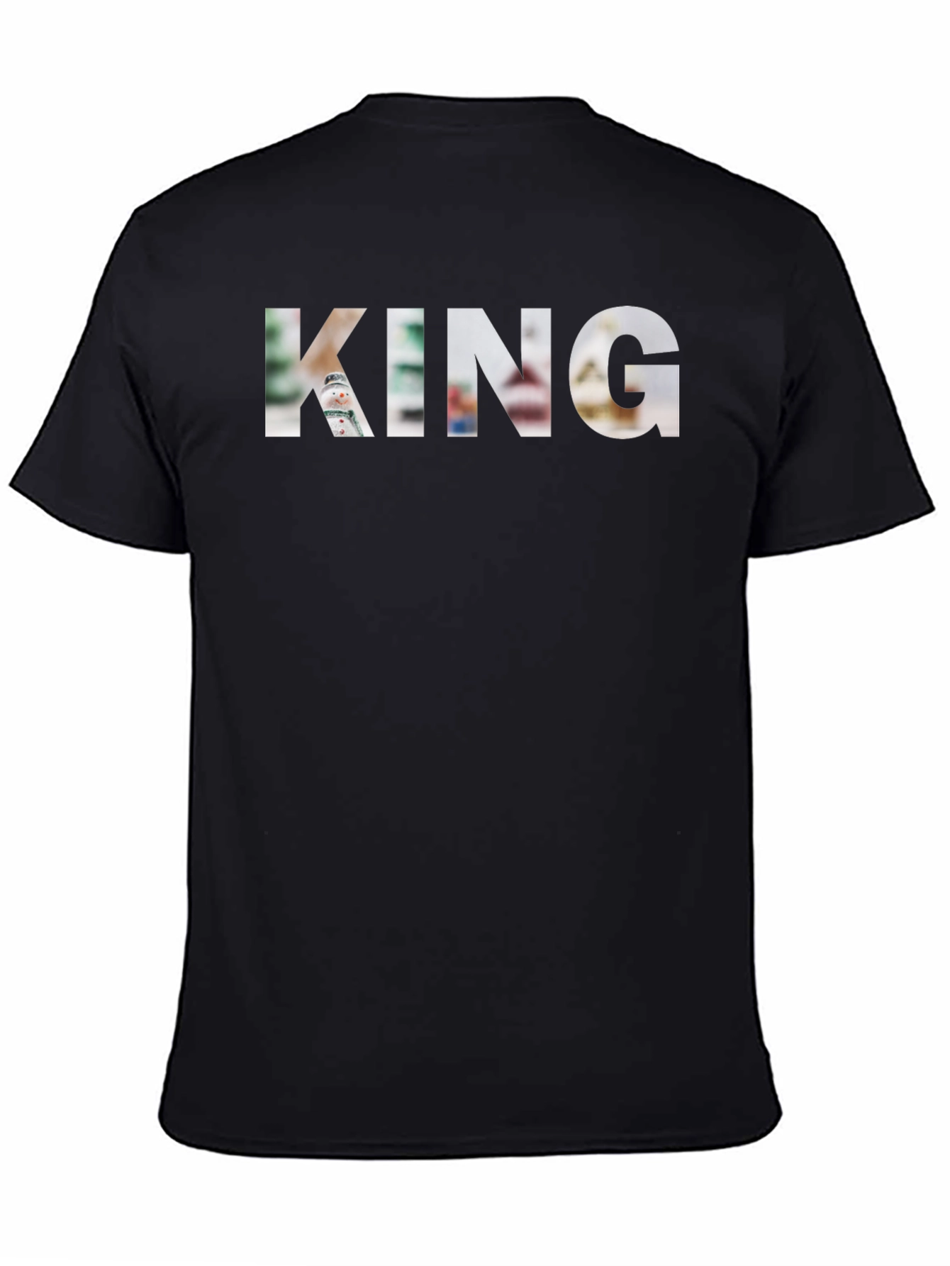 King Graphic T-Shirt - Black Crew Neck Tee