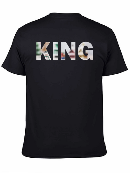 King Graphic T-Shirt - Black Crew Neck Tee