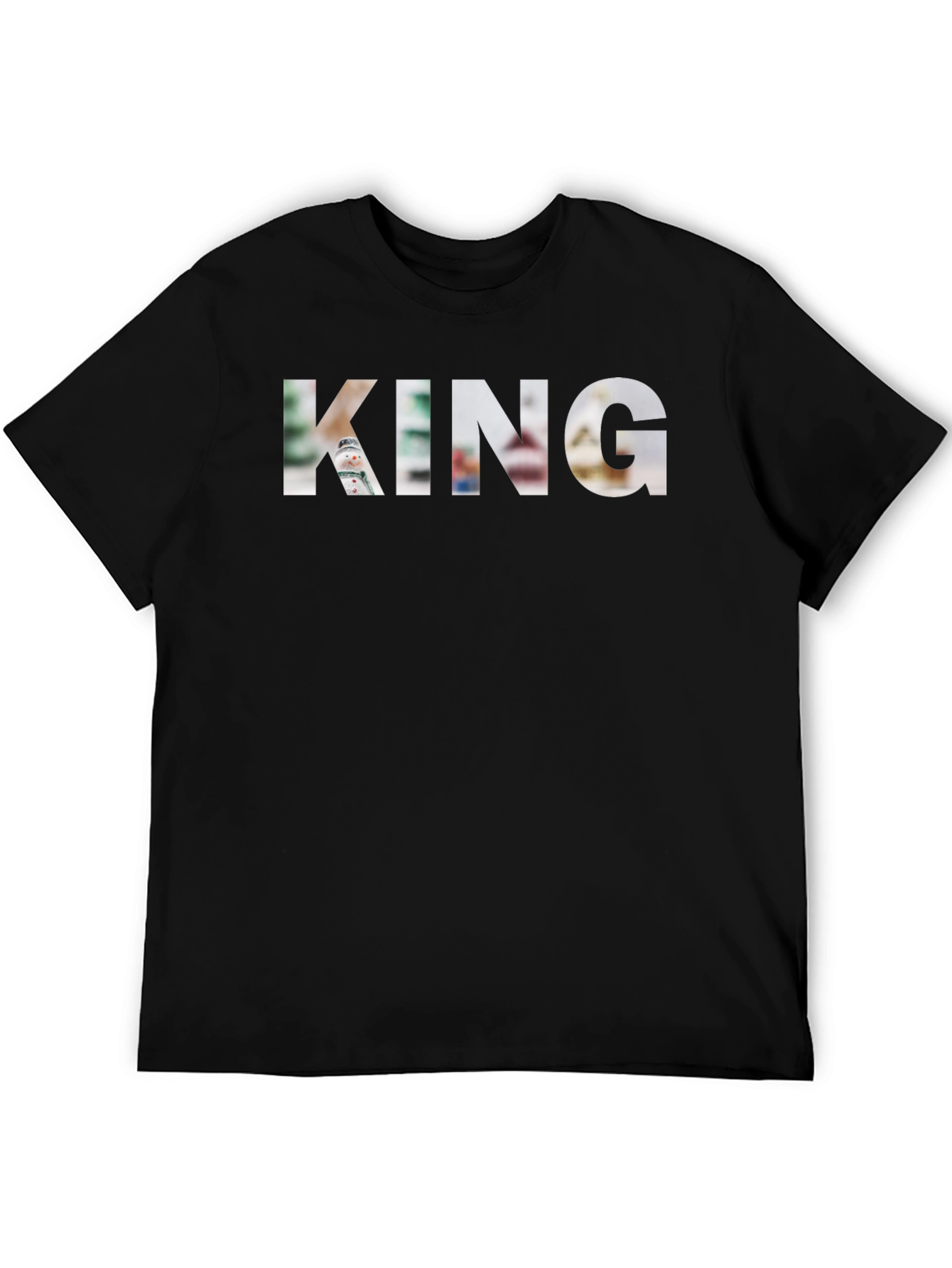 King Graphic T-Shirt - Black Crew Neck Tee