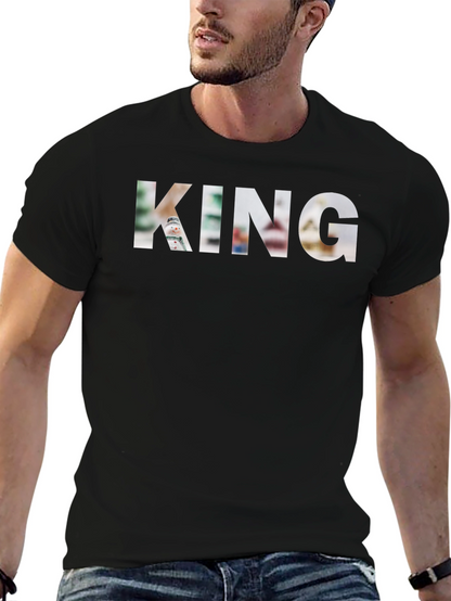 King Graphic T-Shirt - Black Crew Neck Tee
