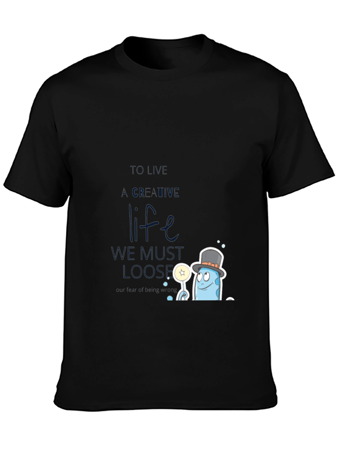 Creative Life Graphic Tee - Black Cotton Blend