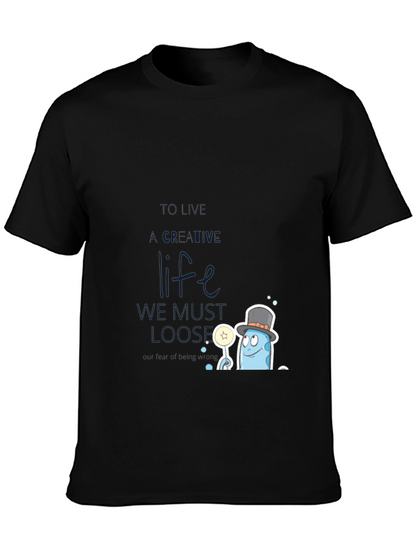 Creative Life Graphic Tee - Black Cotton Blend