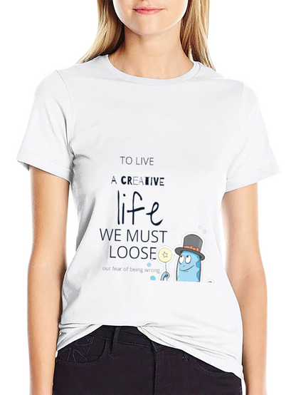 Creative Life Graphic Tee - Black Cotton Blend