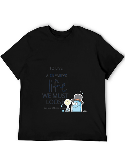 Creative Life Graphic Tee - Black Cotton Blend