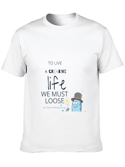 Creative Life Graphic Tee - Black Cotton Blend