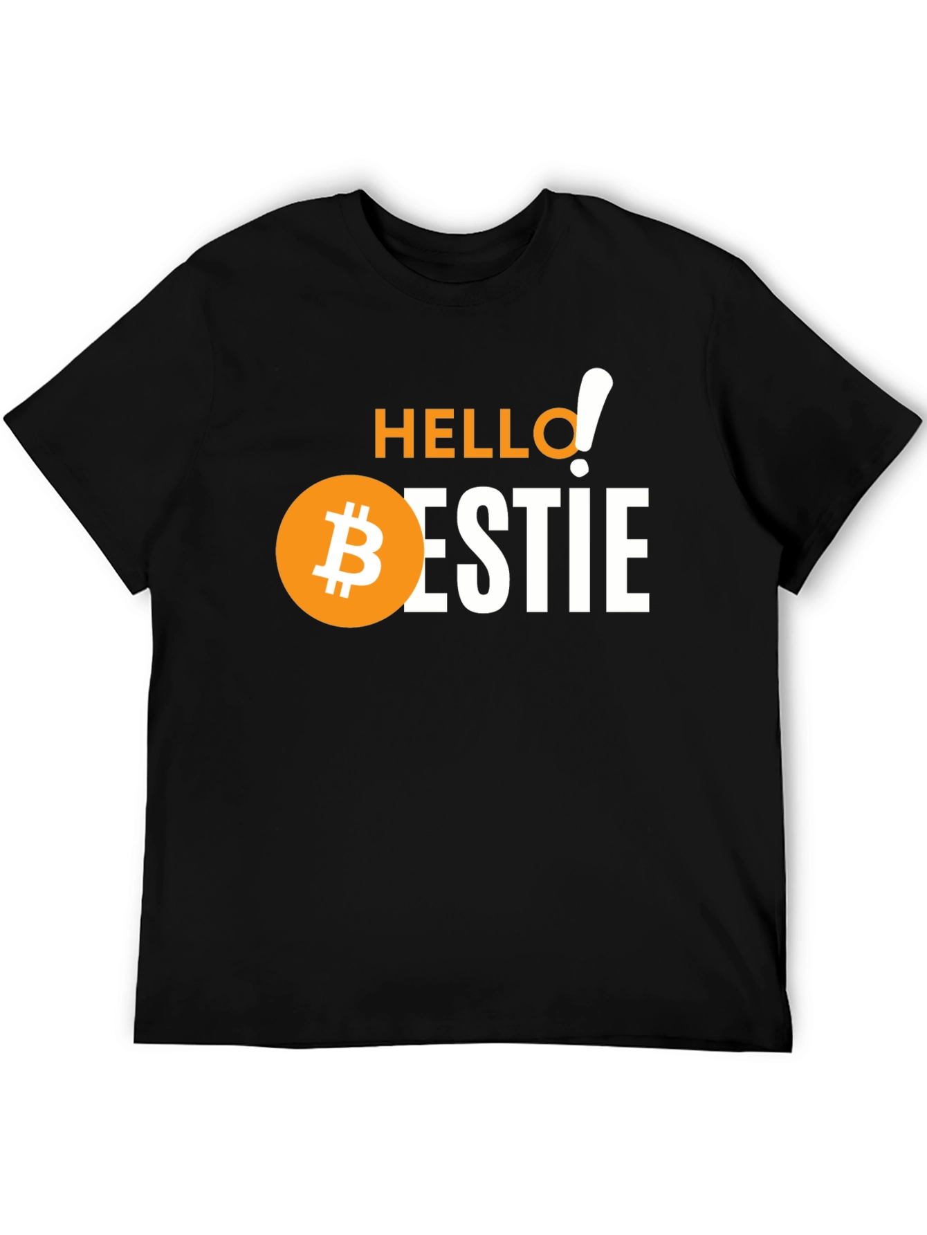 Hello Bestie Bitcoin Graphic Tee - Crypto Lover Gift