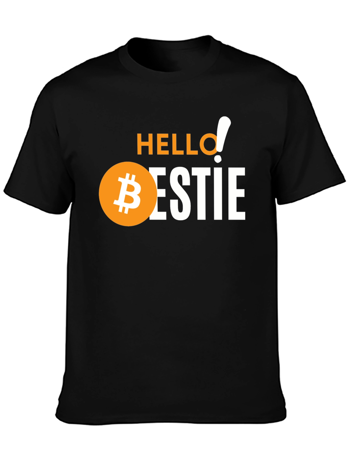 Hello Bestie Bitcoin Graphic Tee - Crypto Lover Gift