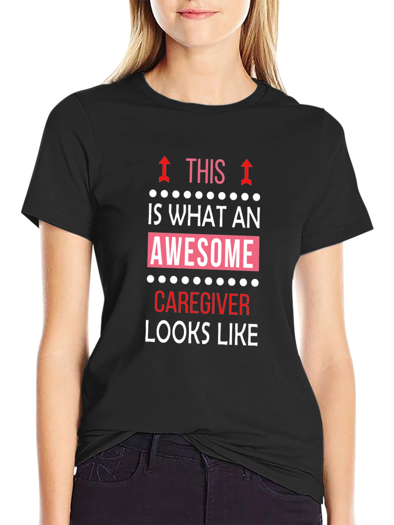 Awesome Caregiver T-Shirt - Black Cotton Tee