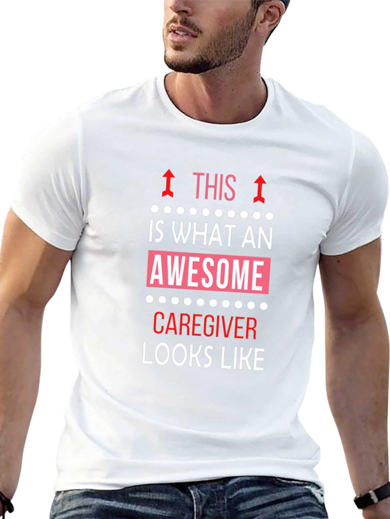 Awesome Caregiver T-Shirt - Black Cotton Tee
