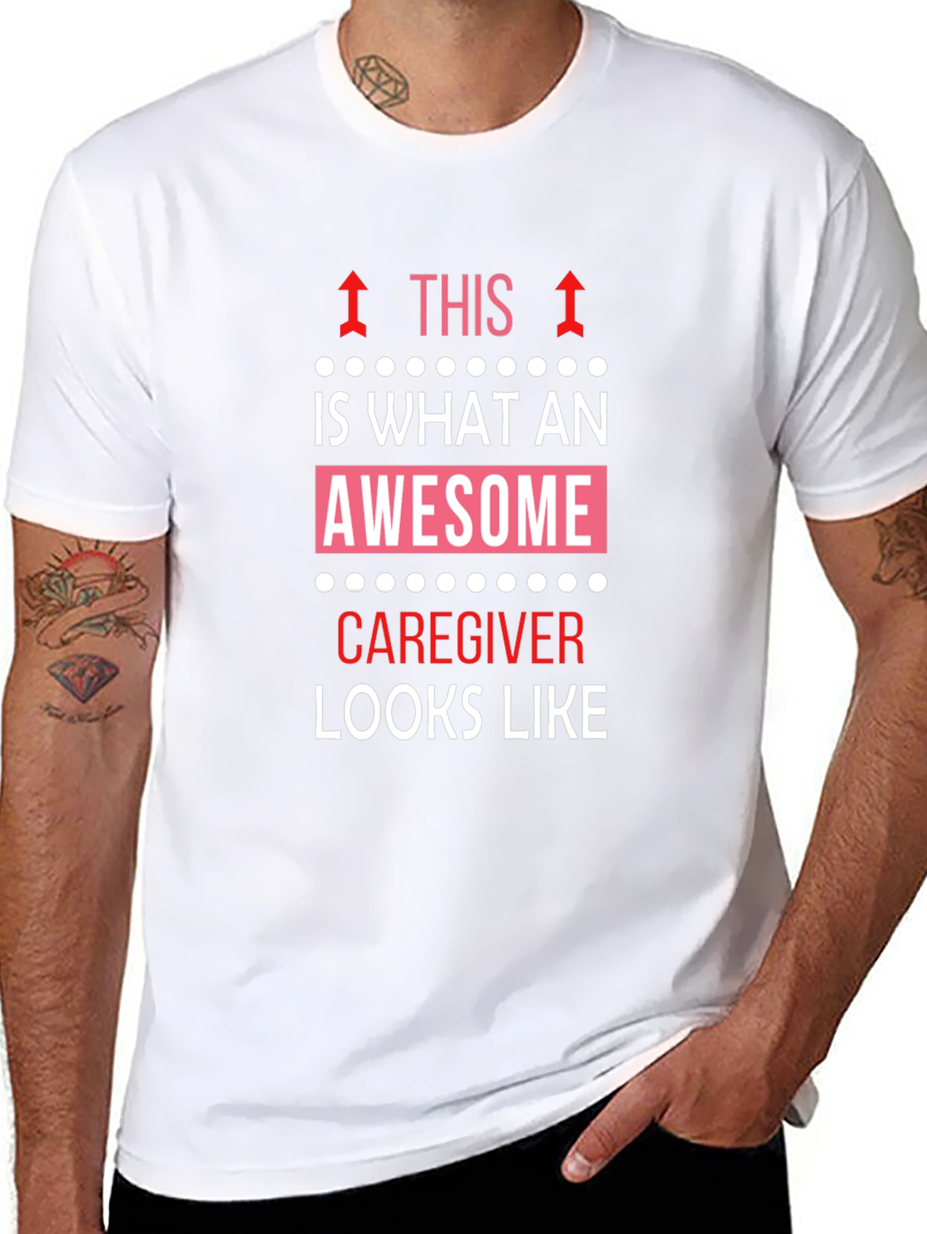 Awesome Caregiver T-Shirt - Black Cotton Tee