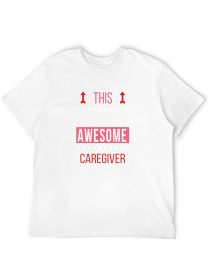 Awesome Caregiver T-Shirt - Black Cotton Tee