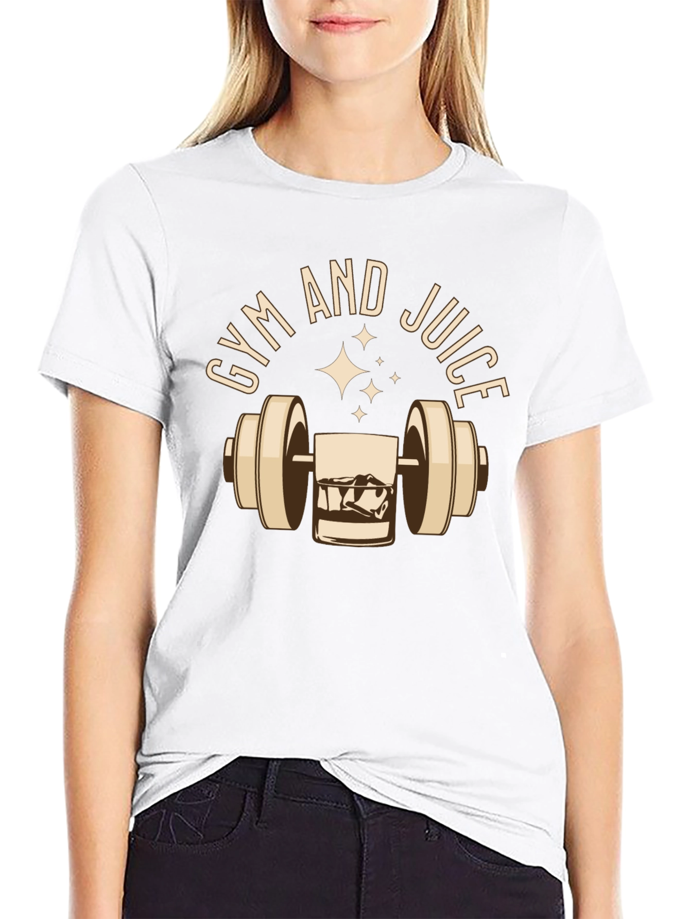 Gym and Juice Graphic Tee - Black