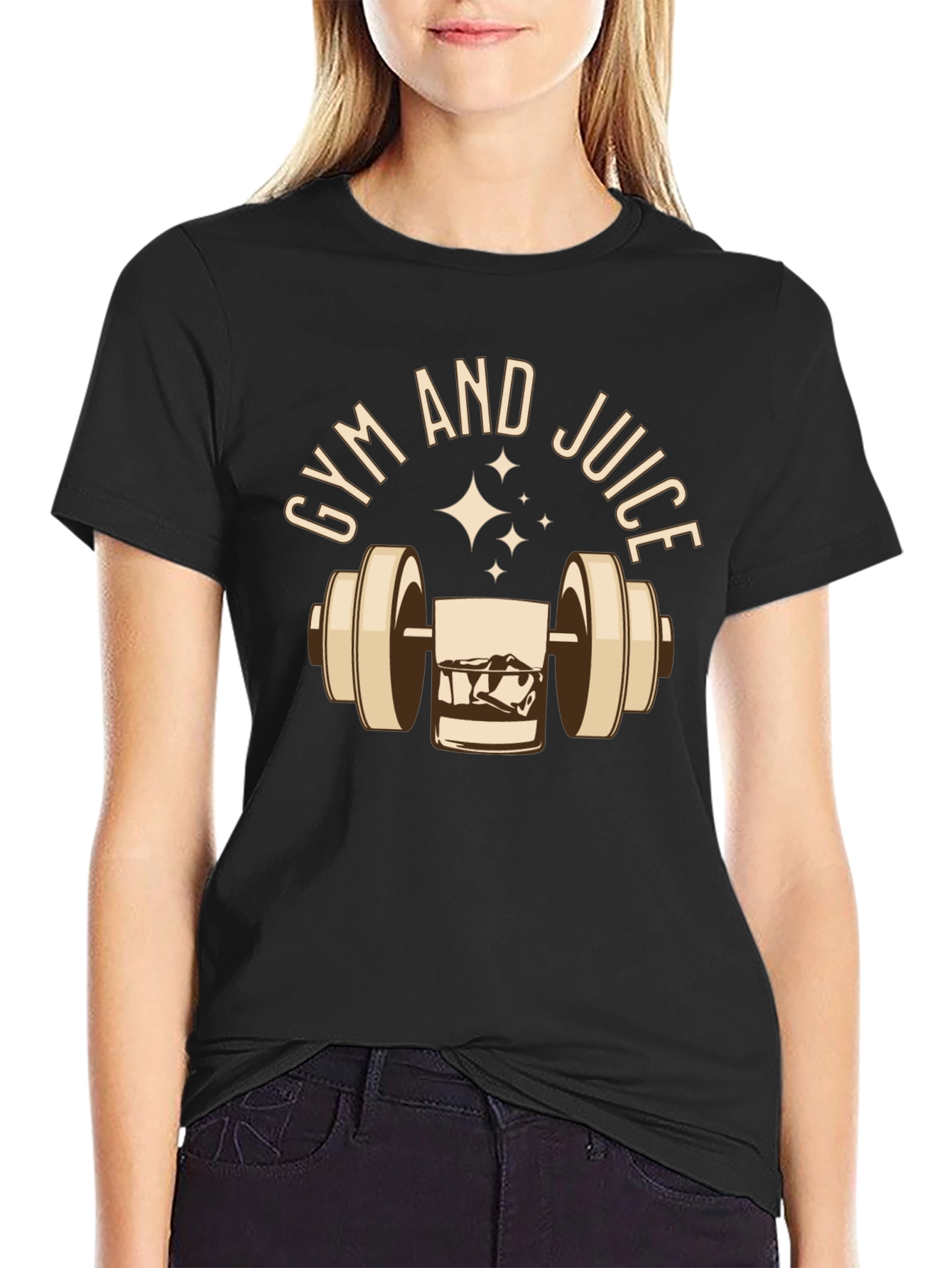 Gym and Juice Graphic Tee - Black