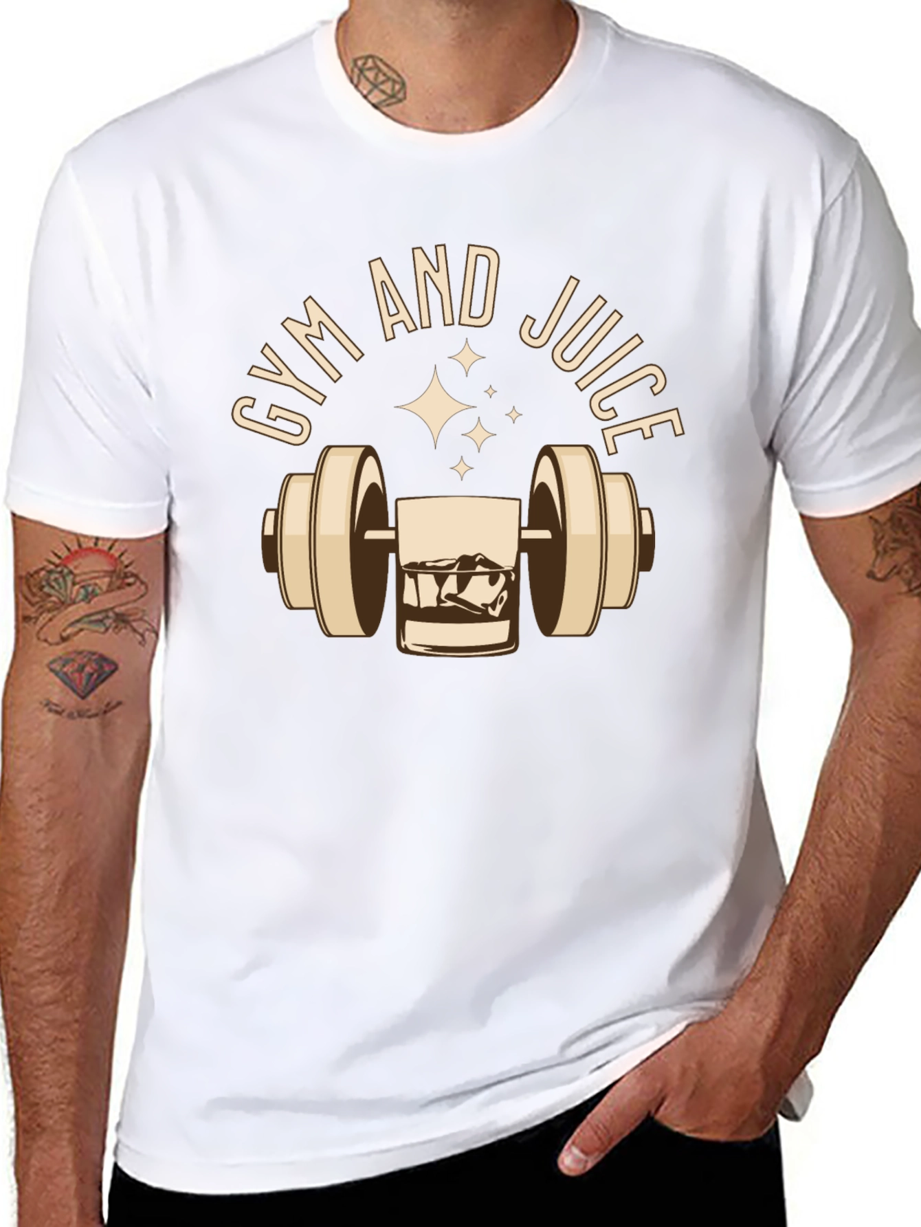 Gym and Juice Graphic Tee - Black