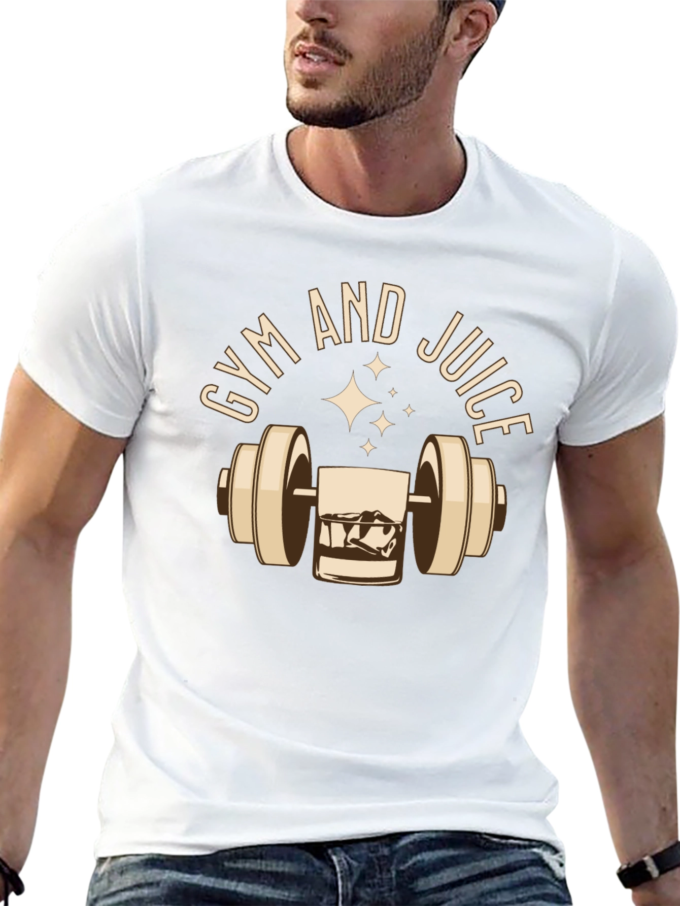 Gym and Juice Graphic Tee - Black
