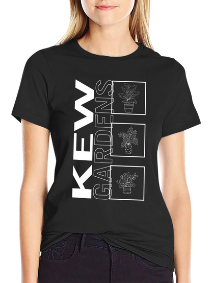 Kew Gardens Plant Graphic Black T-Shirt