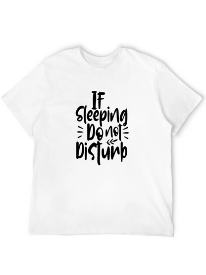 If Sleeping Do Not Disturb Black Graphic Tee