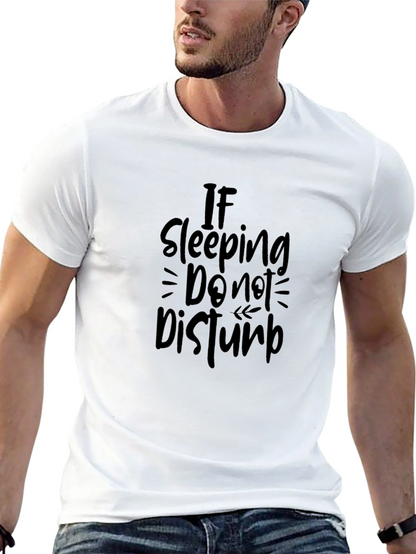 If Sleeping Do Not Disturb Black Graphic Tee