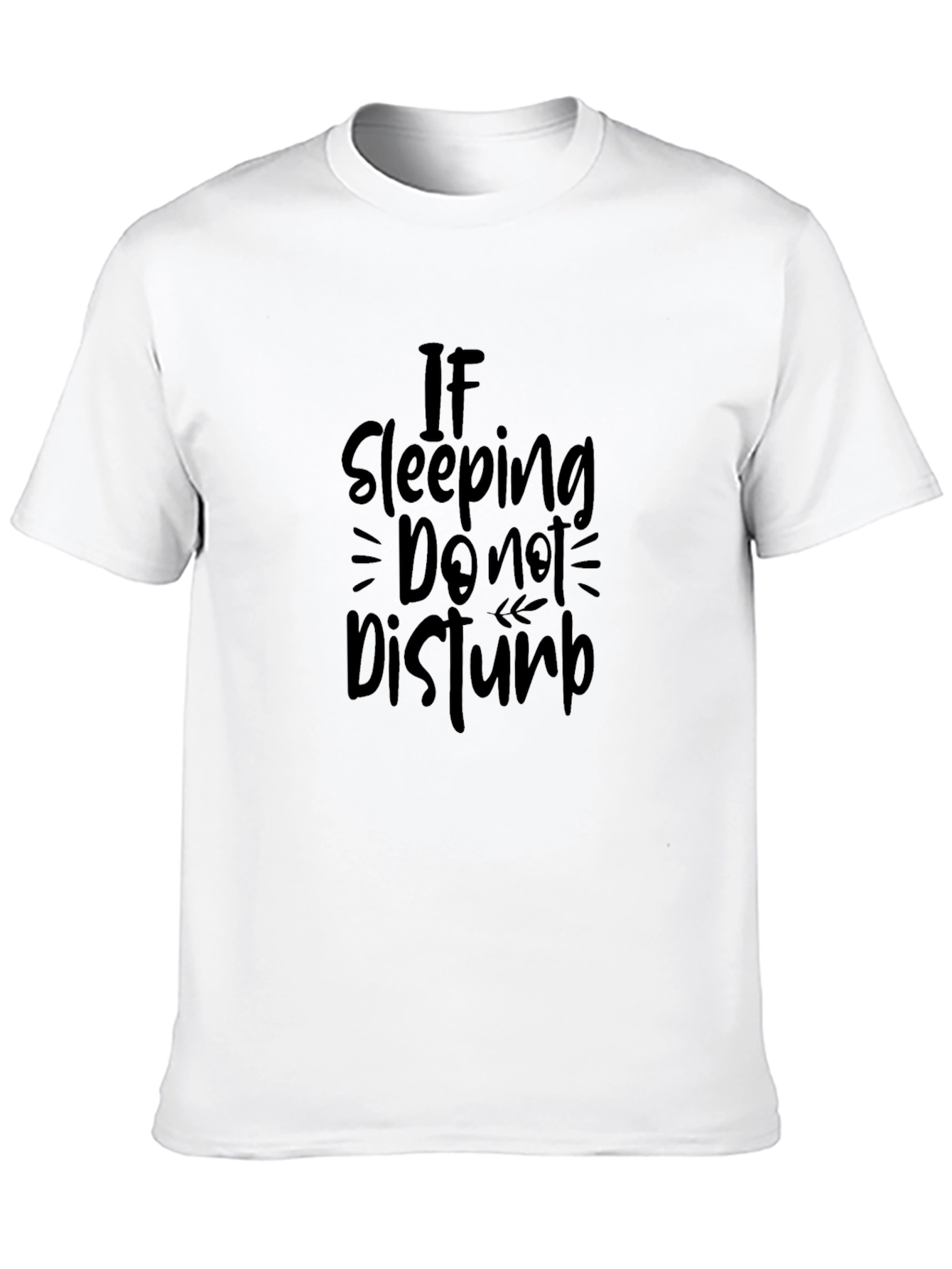 If Sleeping Do Not Disturb Black Graphic Tee