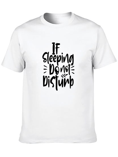 If Sleeping Do Not Disturb Black Graphic Tee
