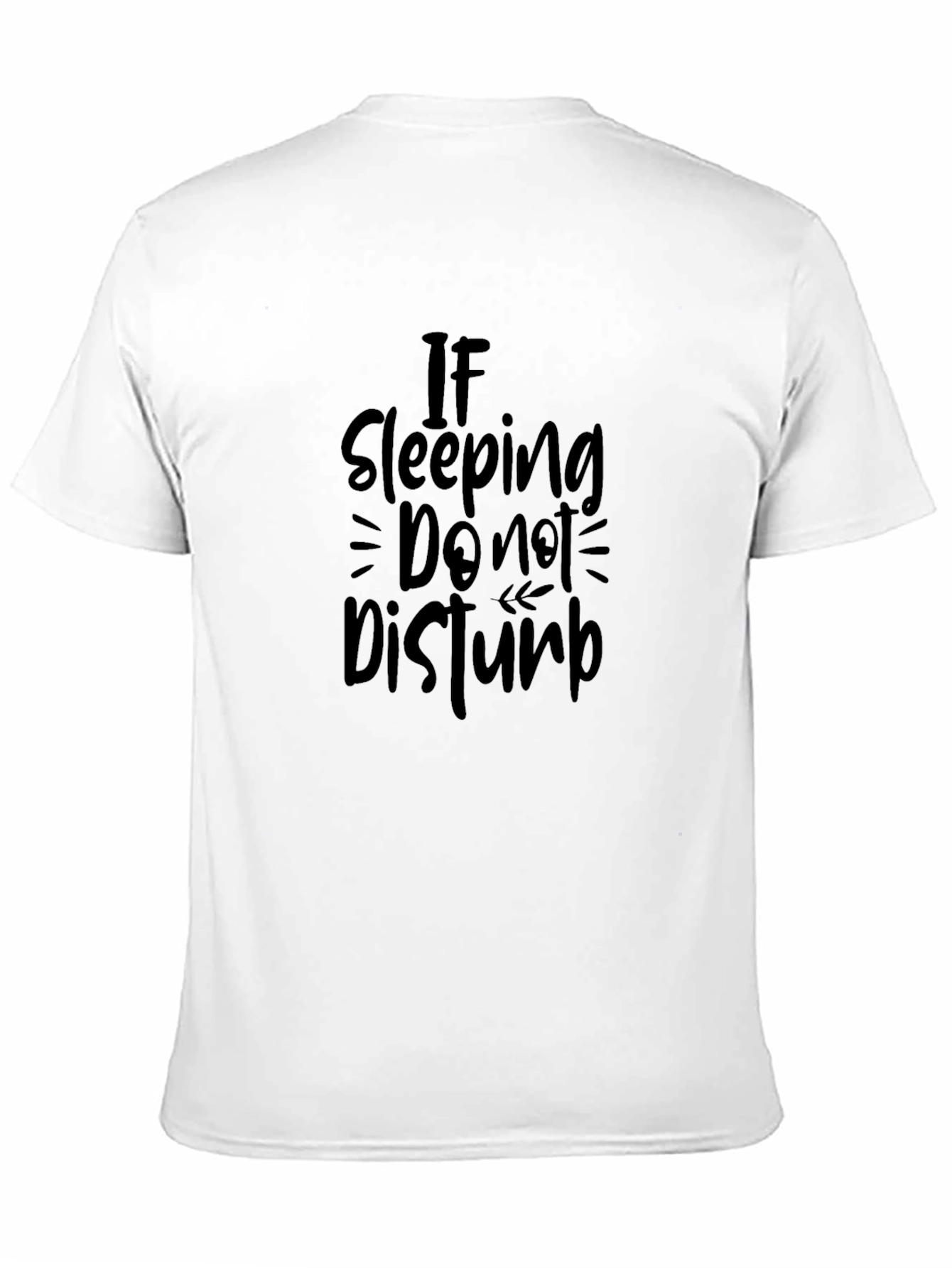 If Sleeping Do Not Disturb Black Graphic Tee