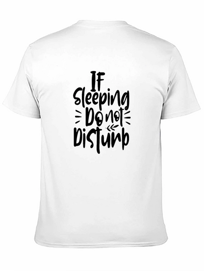 If Sleeping Do Not Disturb Black Graphic Tee