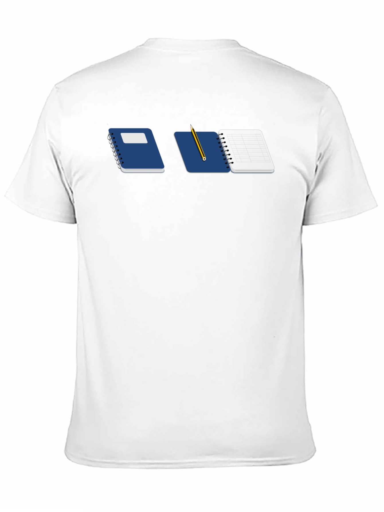 Notebook & Pencil Graphic Tee - Black Casual Shirt