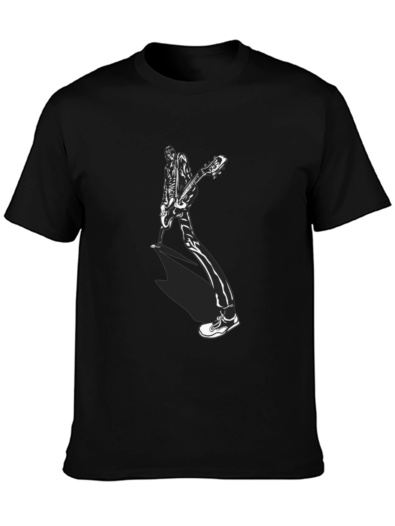 Guitar Player Graphic Tee - Black