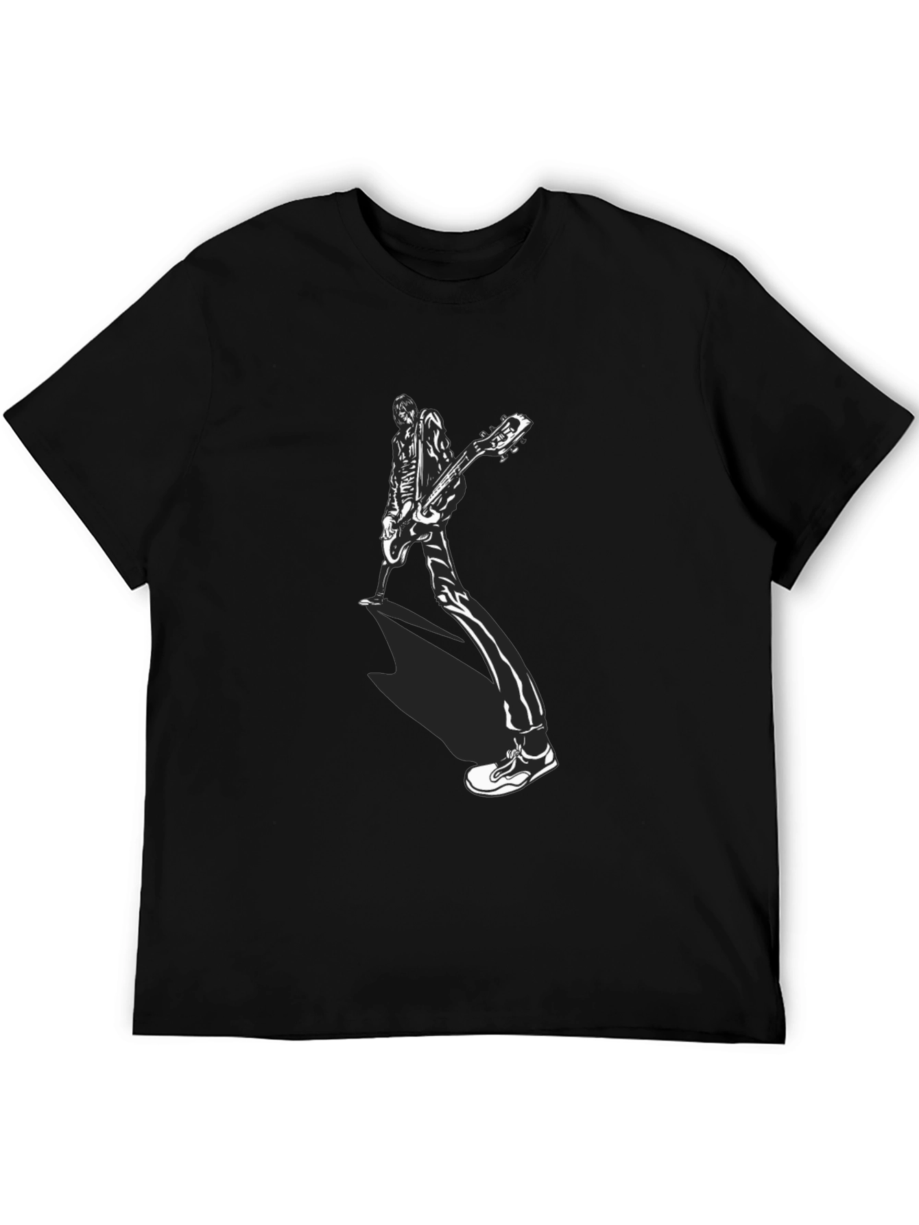 Guitar Player Graphic Tee - Black