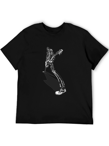 Guitar Player Graphic Tee - Black