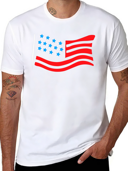 American Flag Graphic Tee - Black